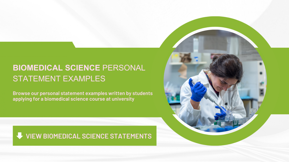 biomedical science personal statement ucl